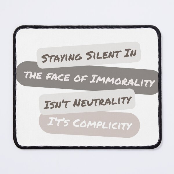 Item preview, Silence is complicity designed and sold by Wobbly and Weary.