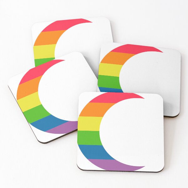 Item preview, Classic Rainbow Pride Crescent Moon Sticker | Decal | Shirt designed and sold by dickensign.