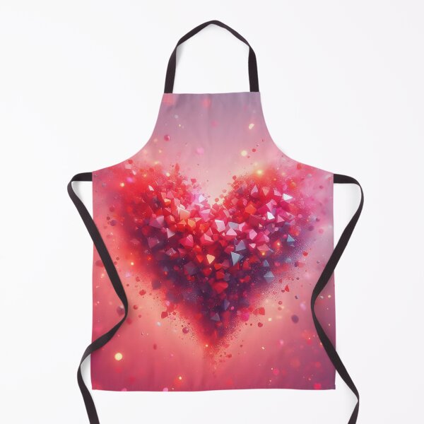 Item preview, Red heart exploding with particles and light on a soft, dreamy background designed and sold by homydesign.