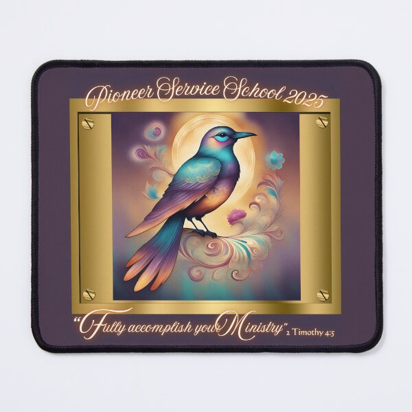 Item preview, JW Pioneer Service School 2025 Gilded Bird Gold Magenta Teal designed and sold by Janna Perry Designs.