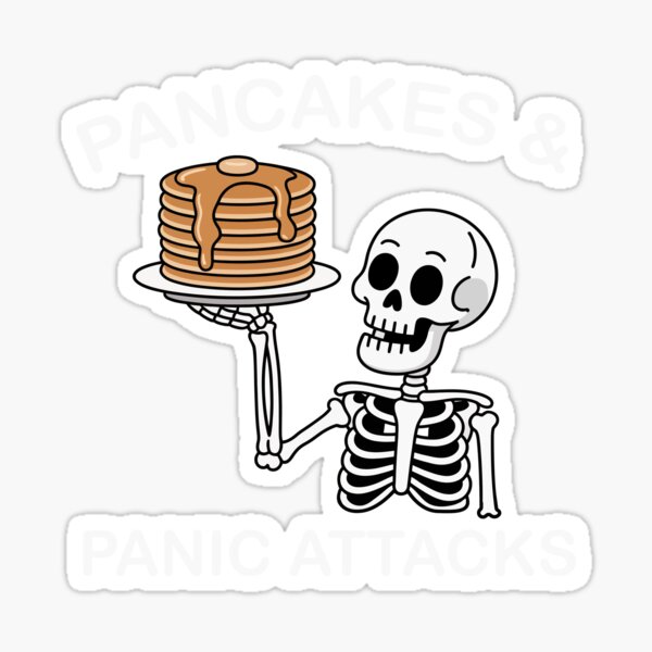 Item preview, Pancakes and Panic Attacks Skull designed and sold by ArtBoyss.