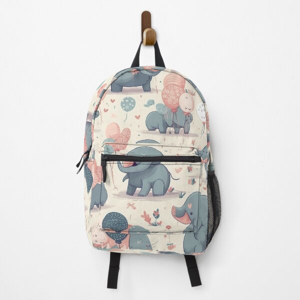 Item preview, Cute Elephant Balloon Pattern – Whimsical Animal Party Design designed and sold by PaintbrushPlace.
