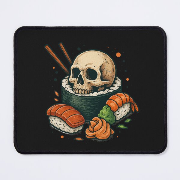 Item preview, "Skull Sushi Roll – Creepy Cute Food Horror Art" designed and sold by ColorSplash123.
