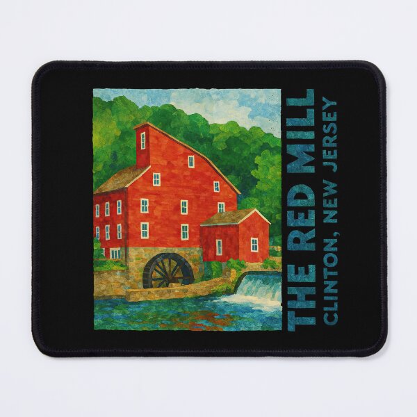 Item preview, Clinton Red Mill Vintage Travel Poster Print designed and sold by thaneydesign.