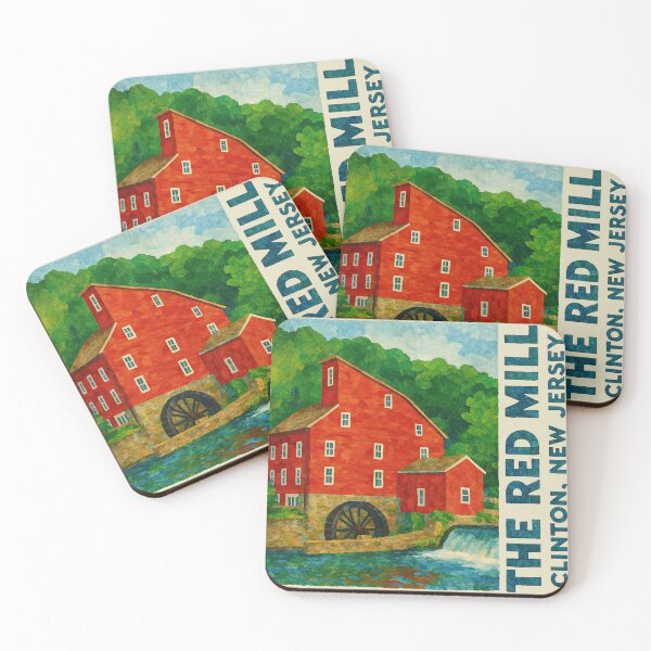 Item preview, Clinton Red Mill Vintage Travel Poster Print designed and sold by thaneydesign.