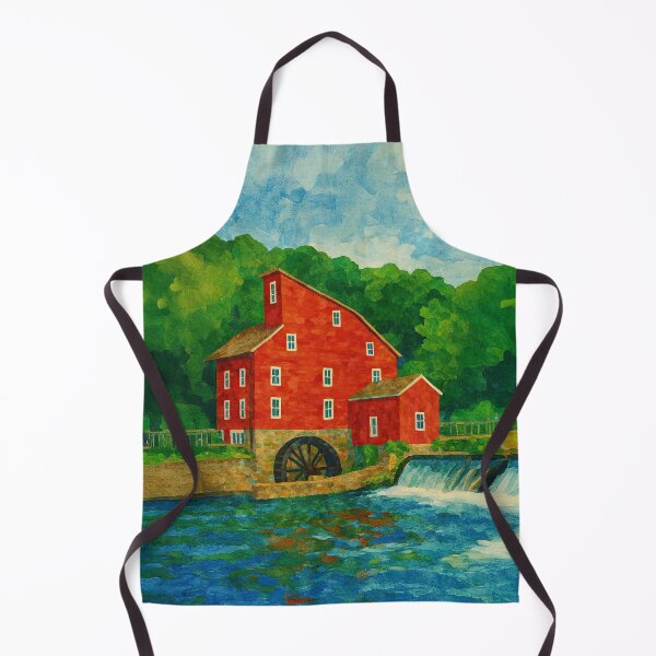 Item preview, Clinton Red Mill Vintage Travel Poster Print designed and sold by thaneydesign.