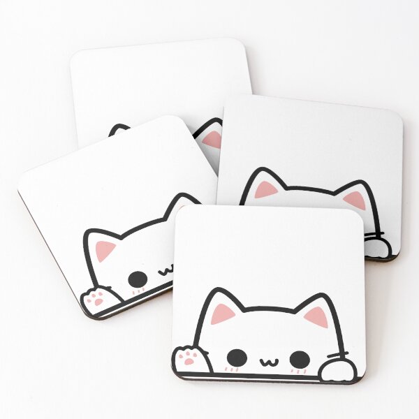 Item preview, Cute Kawaii Kitten Peeker - Adorable Cat Design designed and sold by 2ndSketch.