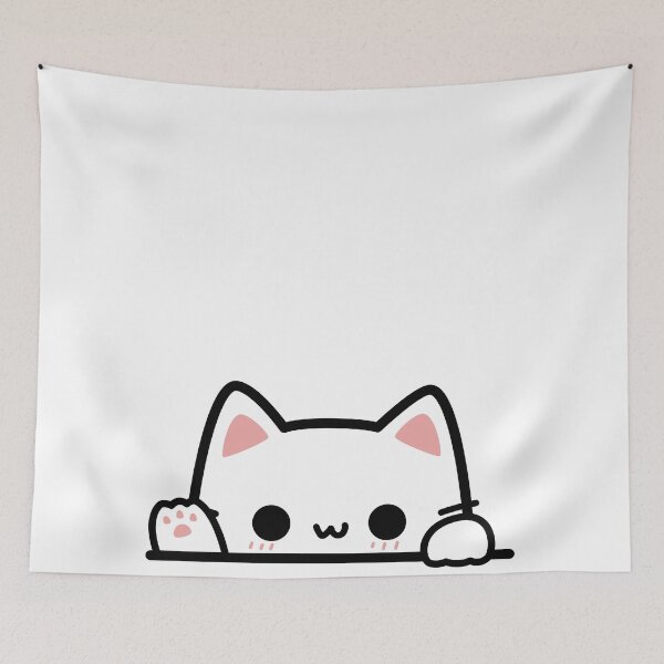 Item preview, Cute Kawaii Kitten Peeker - Adorable Cat Design designed and sold by 2ndSketch.