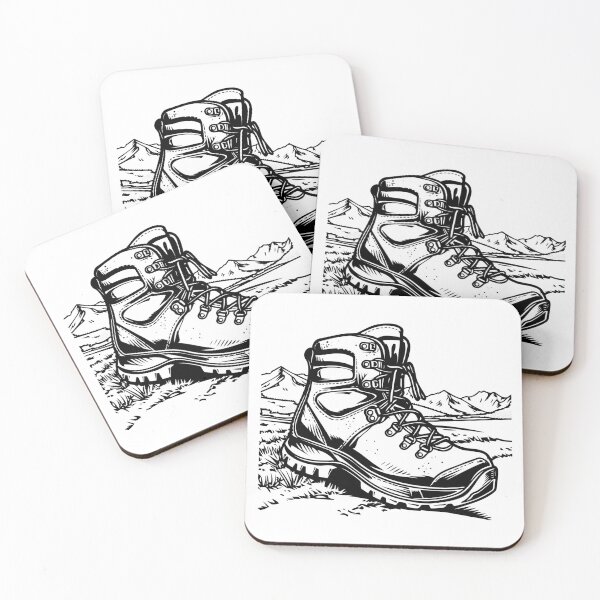 Item preview, Hiking Boots Shoes Trekking Outdoor Trail Climb Mountain designed and sold by inkoutninja.