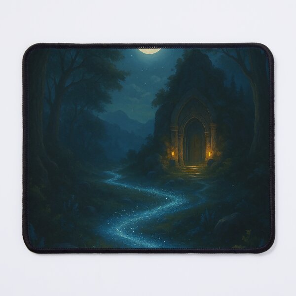 Item preview, Moonlit Path to the Hidden Cave | Enchanted Forest Night Scene | Mysterious Cave Entrance Under Moonlight | Magical Woodland Pathway | Serene Nocturnal Fantasy designed and sold by PaintedPixels01.