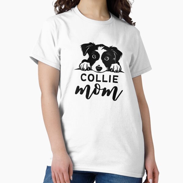 Vista previa del artículo con la obra «Lindo Collie asomándose - Para mamás de Border Collie», diseñado y vendido por patternjp.