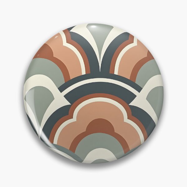 Item preview, Mid Century Modern Retro Geometric Vintage Pattern Terra Cotta , Mint Green designed and sold by Prints and Lifestyle.