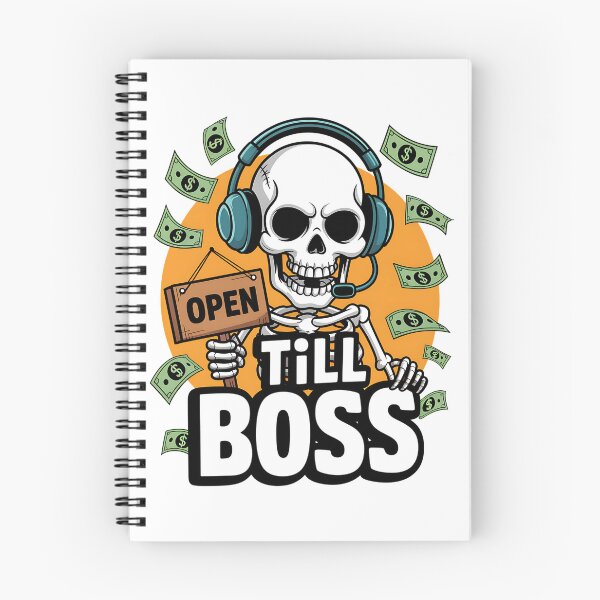 Item preview, Funny Skeleton Working Till Boss Calls It Off designed and sold by Taans-Creation.