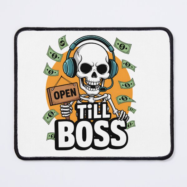 Item preview, Funny Skeleton Working Till Boss Calls It Off designed and sold by Taans-Creation.