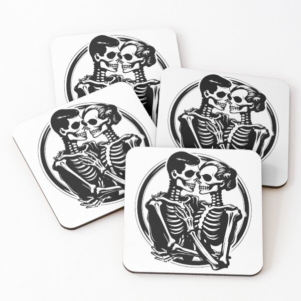 Item preview, Skeleton Couple Lovers Partner Halloween Romantic Bones designed and sold by inkoutninja.