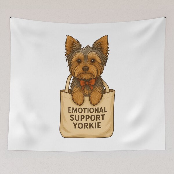 Item preview, Emotional Support Yorkie | Cute Dog in Tote  designed and sold by AshleyJaneCo.