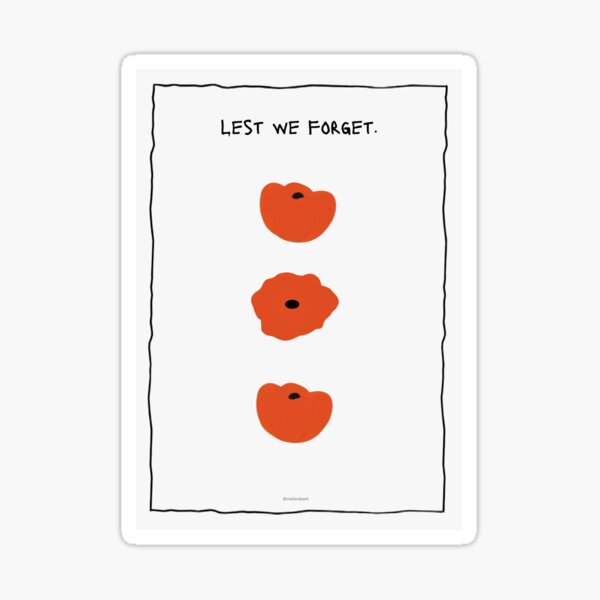 Item preview, Three Poppies ─ Lest We Forget designed and sold by mallardpark.