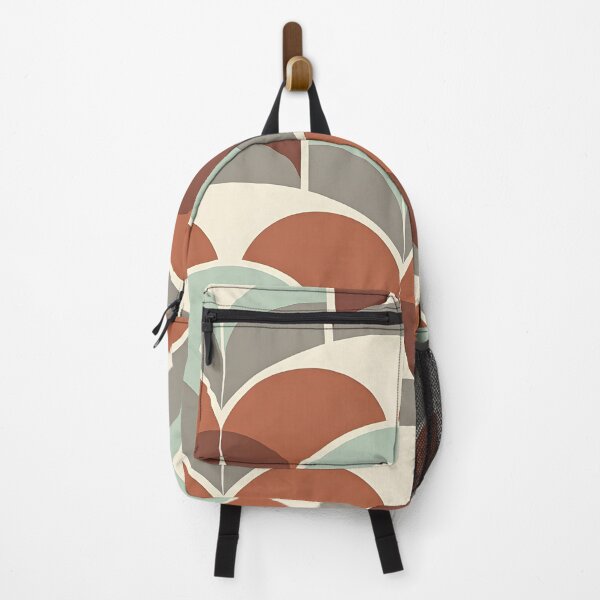 Item preview, Mid Century Modern Retro Geometric Vintage Pattern Terracotta , Mint Green designed and sold by Prints and Lifestyle.