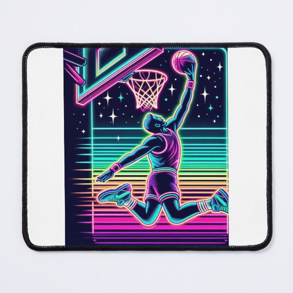 Item preview, Neon Dunk – Retro Basketball Slam in 80s Style designed and sold by ashokreddy343.