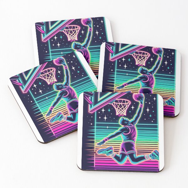 Item preview, Neon Dunk – Retro Basketball Slam in 80s Style designed and sold by ashokreddy343.