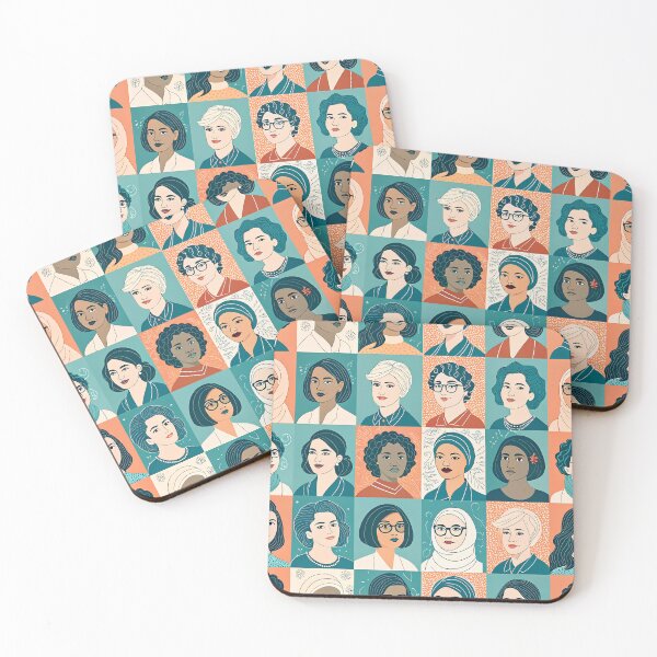 Item preview, Womens Day Diverse Portraits Grid designed and sold by tretyakov.