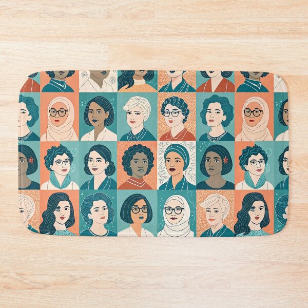 Item preview, Womens Day Diverse Portraits Grid designed and sold by tretyakov.