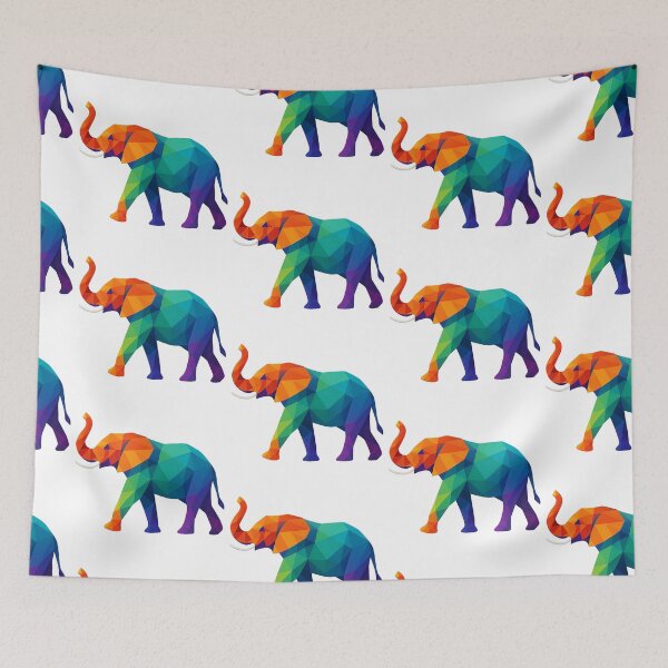 Item preview, Prismatic Walking Elephant with Raised Trunk designed and sold by TheWonkyEaselCo.