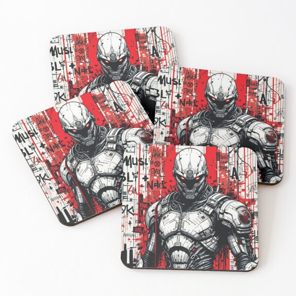Item preview, Cyberpunk Warrior Graffiti – Red, Black & Rewired designed and sold by Danzdma.