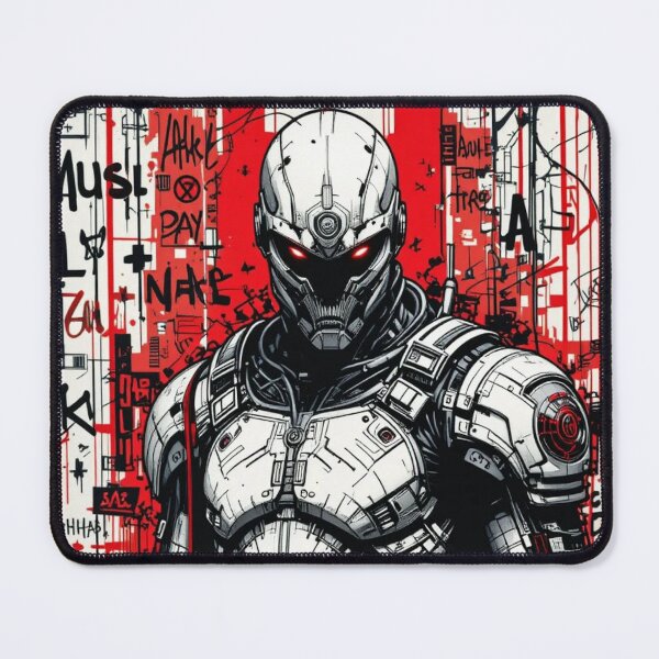 Item preview, Cyberpunk Warrior Graffiti – Red, Black & Rewired designed and sold by Danzdma.