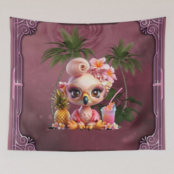 Item preview, Pink Paradise, a sweet flamingo in a tropical paradise. designed and sold by nicky2342.