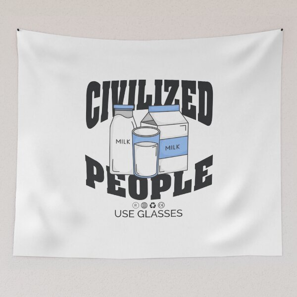 Item preview, Civilized people use glasses to drink designed and sold by Peerless-Prime.