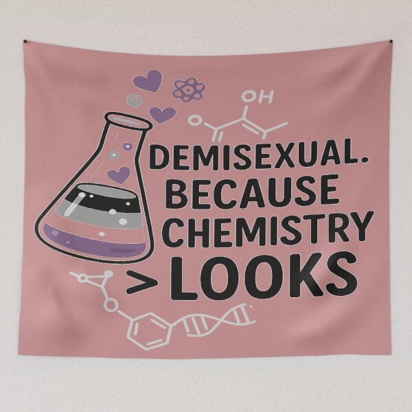 Item preview, Demisexual Pride – Chemistry Over Looks LGBTQIA Flag Design designed and sold by Rajasekar.