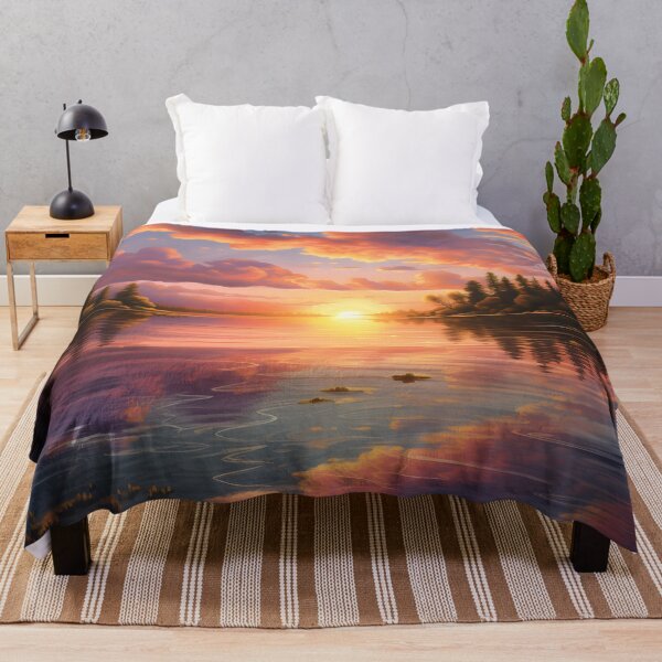 Item preview, Lake Sunset Reflections Water Dance designed and sold by DrawnThreads.