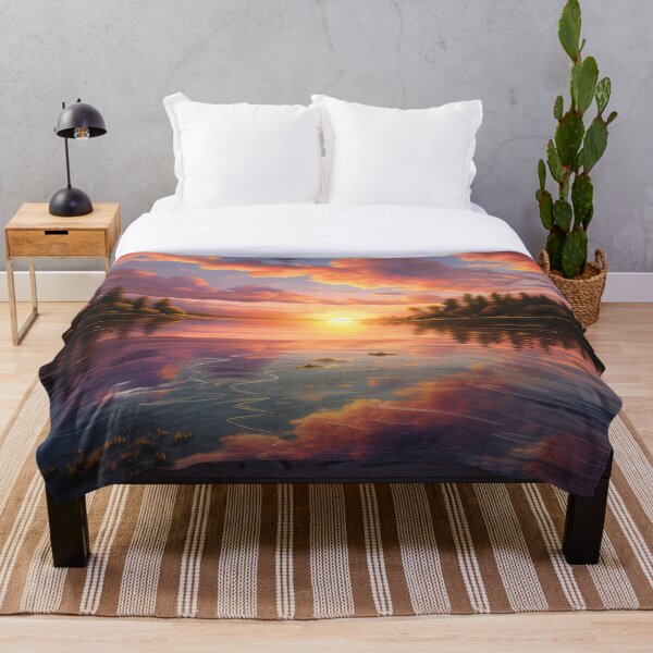 Item preview, Reflejos del atardecer en el lago Danza del agua designed and sold by DrawnThreads.
