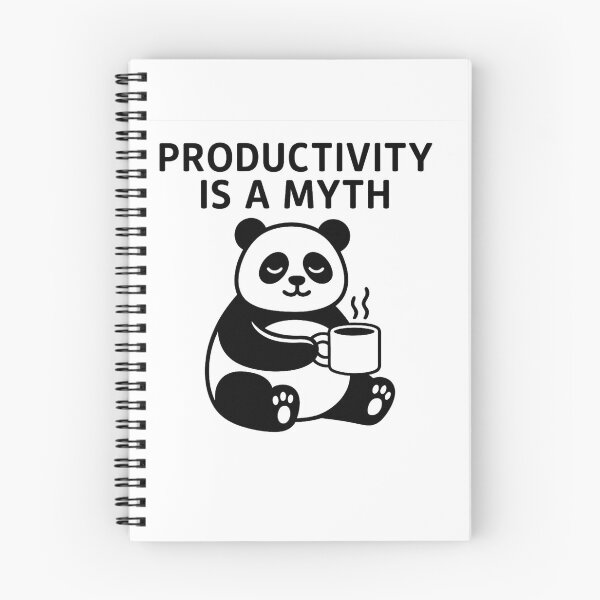 Item preview, La productividad es un mito – Panda Design designed and sold by OverthinkLab.