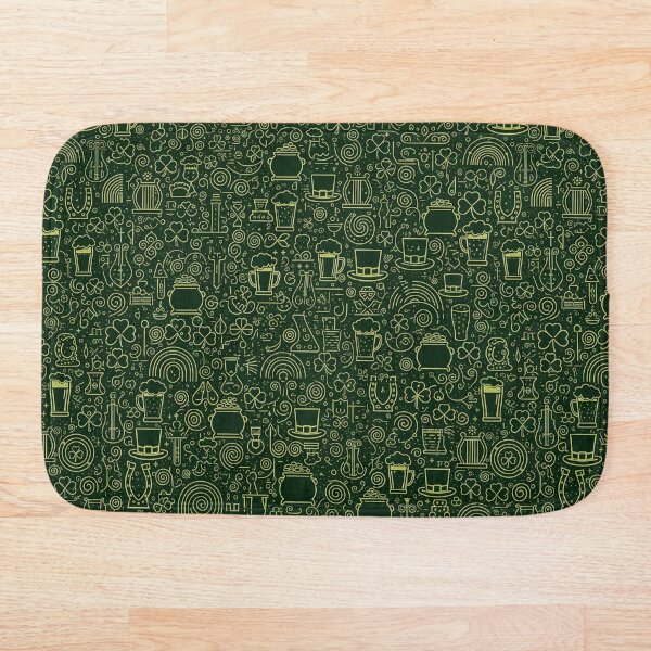 Item preview, Green St Patricks Day Icons Pattern designed and sold by tretyakov.