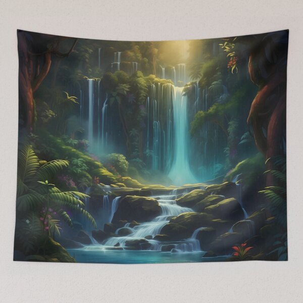 Artikelvorschau, Surreal Waterfall Beauty entworfen und verkauft von DrawnThreads.