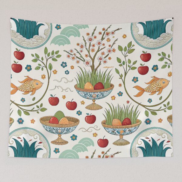 Item preview, Elegant Nowruz Haft Seen Pattern designed and sold by tretyakov.