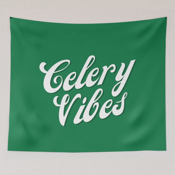 Item preview, Celery Vibes - Vintage Typography Celery Stalks Lovers designed and sold by Millusti.