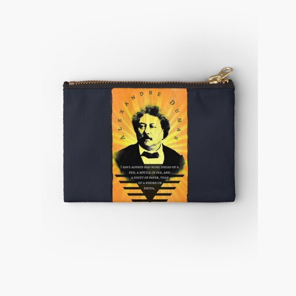 Item preview, Alexandre Dumas quote: I have always had more dread of a pen, a bottle of ink, and a sheet of paper than of a sword or pistol. designed and sold by artbleed.