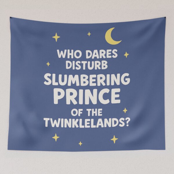 Item preview, Funny Cartoon Sleep Quote – Slumbering Prince Typography Art designed and sold by B-M-Store.