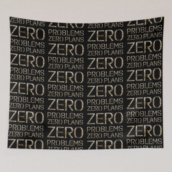 Item preview, Zero Plans Zero Problems – Funny Lazy Vibes Metallic Gold Typography  designed and sold by TeesAndSass.