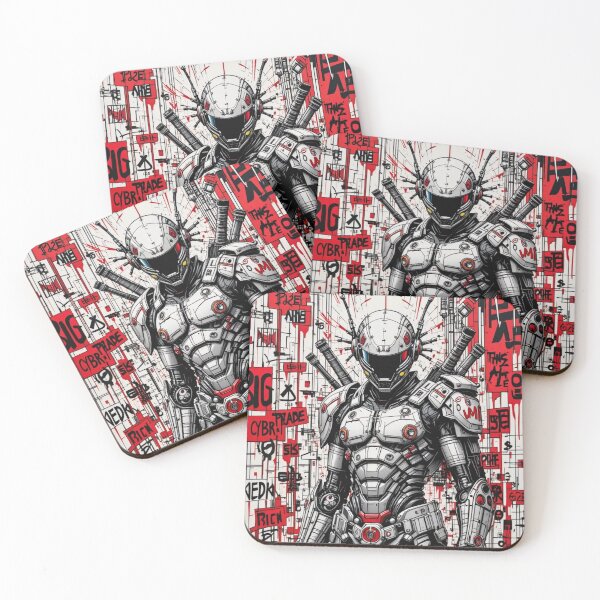 Item preview, Cyberpunk Warrior  – Red, Black & Rewired Graffiti designed and sold by Danzdma.