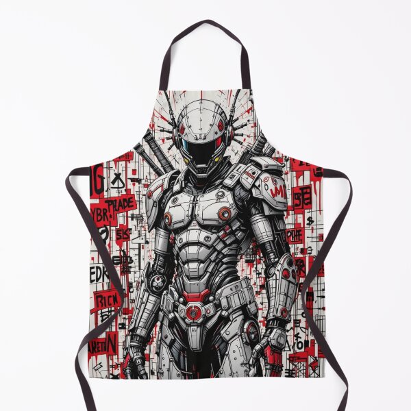 Item preview, Cyberpunk Warrior – Red, Black & Rewired Graffiti designed and sold by Danzdma.
