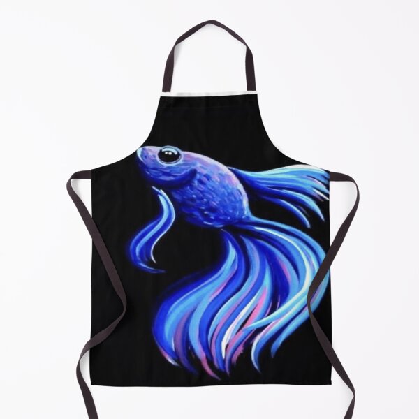 Item preview, handrawn beautiful blue elegant betta fish designed and sold by NivyasArtistry.