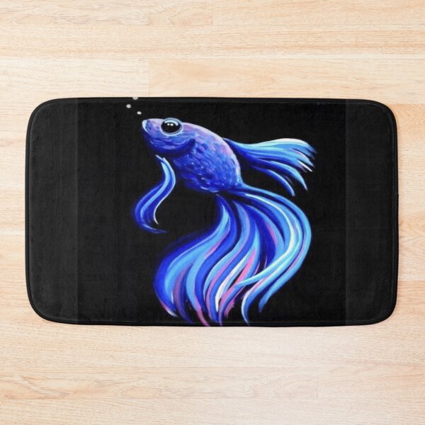 Item preview, handrawn beautiful blue elegant betta fish designed and sold by NivyasArtistry.