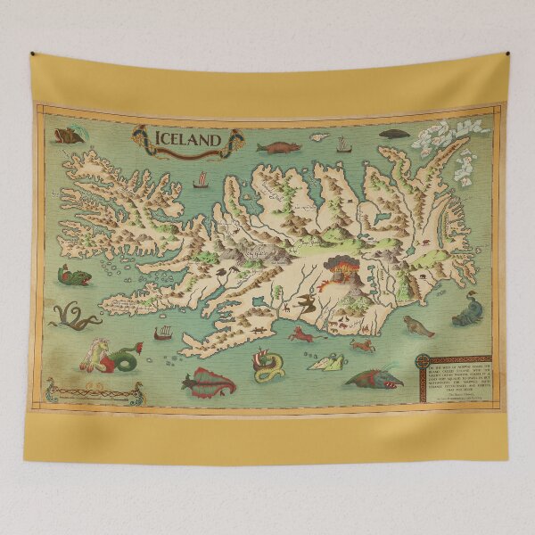 Item preview, Age of Vikings: Map of Iceland by Colby Richards designed and sold by Chaosium.