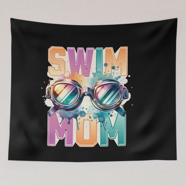 Item preview, Swim Mom Goggles Watercolor Splash  designed and sold by flidesign .