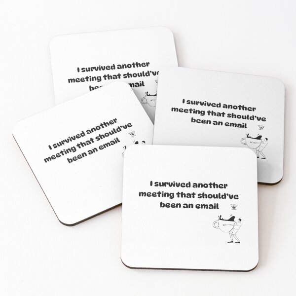 Item preview, I Survived Another Meeting That Should’ve Been an Email – Funny Work Quote for Apparel, Office Gear & Wall Art designed and sold by N0-Chill-Studio.