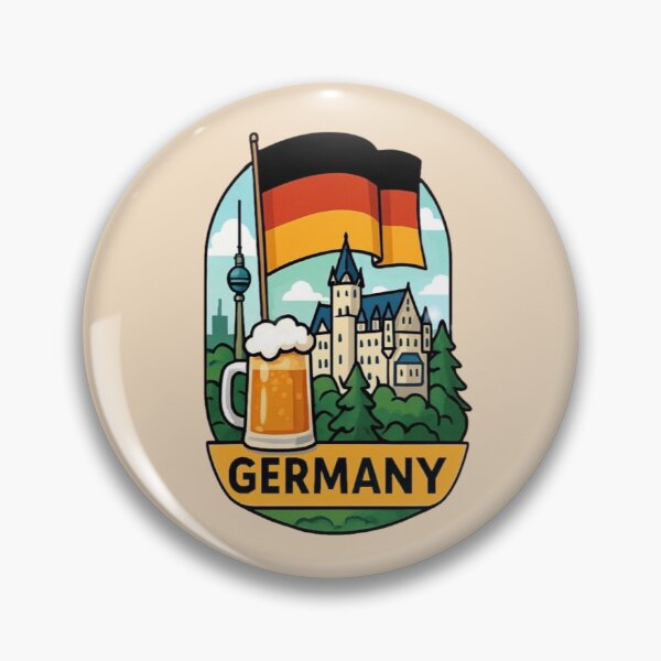 Item preview, Germany – Scenic Country with Flag and Landmark designed and sold by Myra365Art.